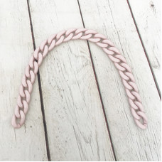 Dusty rose acrylic chainlet, 21 mm