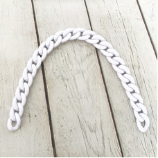 White frost acrylic chainlet, 21 mm