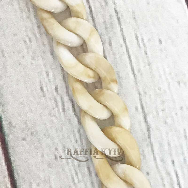 Cappuccino acrylic chainlet, 21 mm