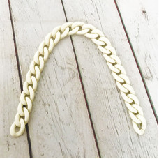 Creamy acrylic chainlet, 21 mm