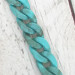 Turquoise acrylic chainlet, 21 mm