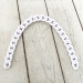 White frost acrylic chainlet, 21 mm