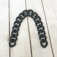 Black acrylic chainlet, 33 mm