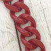 Burgundy acrylic chainlet, 33 mm