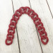 Burgundy acrylic chainlet, 33 mm