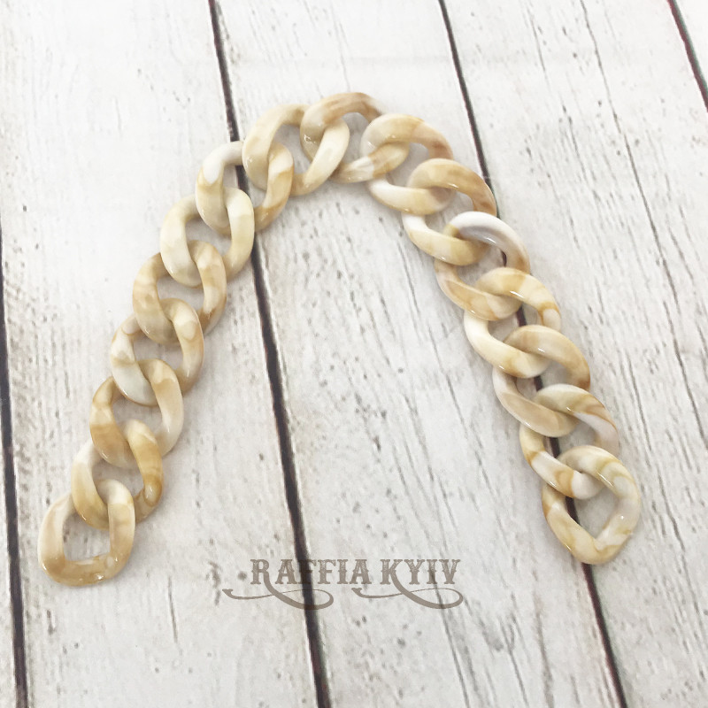 Cappuccino acrylic chainlet, 33 mm