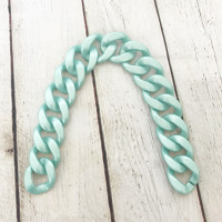 М'ятний перламутр акриловий ланцюжок, 33 мм