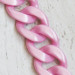 Pink of pearl acrylic chainlet, 33 mm