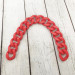 Red acrylic chainlet, 33 mm