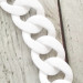 White acrylic chainlet, 33 mm