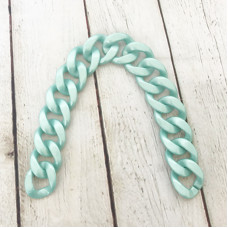 Mint of pearl acrylic chainlet, 33 mm