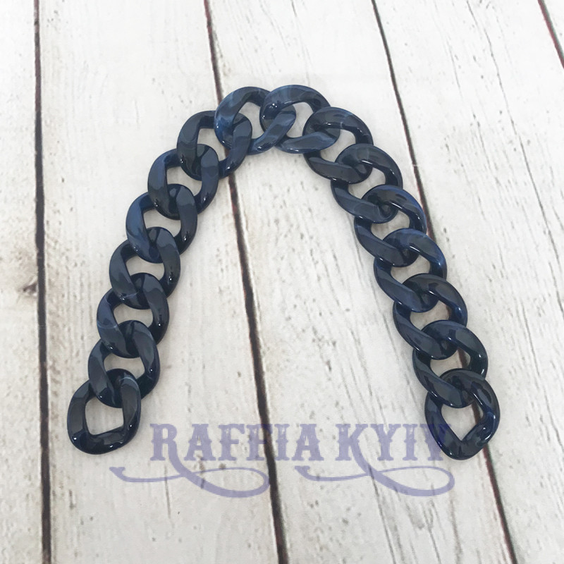 Sapphire acrylic chainlet, 33 mm