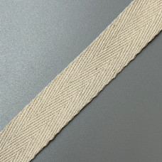 Unbleached welted keeper tape, 20 mm