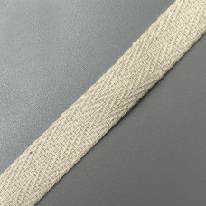 Unbleached welted keeper tape, 15 mm