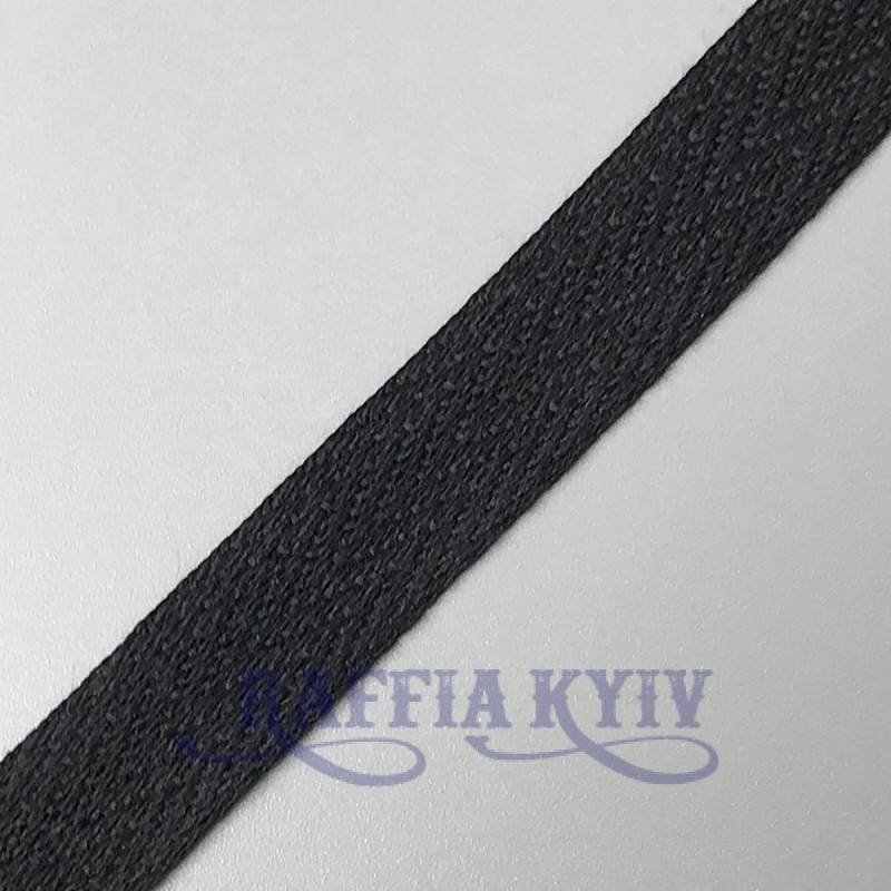Киперная черная лента, 15 мм