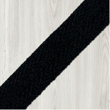 Кіперна чорна стрічка, 20 мм