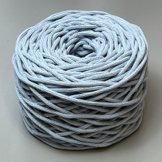 Блакитний бавовняний плетений круглий шнур, 4 мм