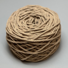 Brandy cotton braided round cord, 4 mm