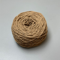 Бренді бавовняний плетений круглий шнур, 3 мм