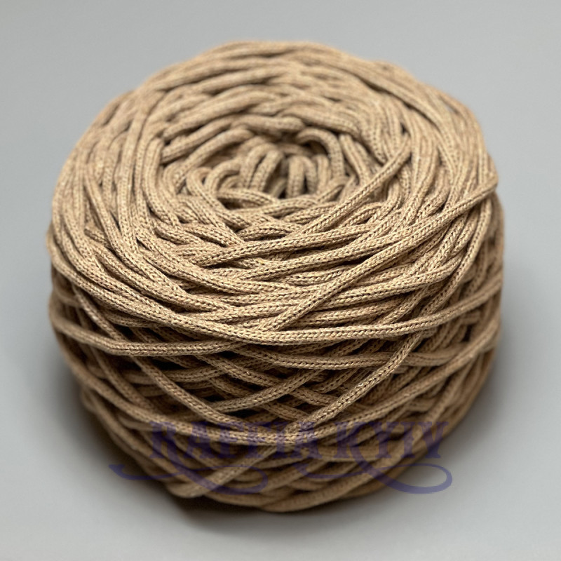 Brandy cotton braided round cord, 4 mm