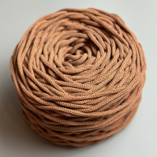Кориця бавовняний плетений круглий шнур, 4 мм