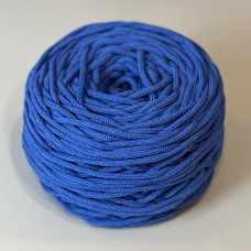 Синий хлопковый плетеный круглый шнур, 4 мм