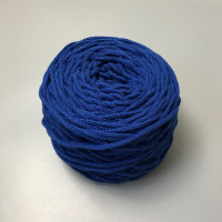Dark blue cotton braided round cord, 3 mm