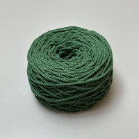 Emerald cotton braided round cord, 3 mm