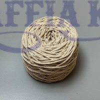 Імбир бавовняний плетений круглий шнур, 3 мм