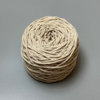 Ginger cotton braided round cord, 3 mm