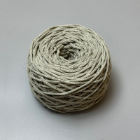 Light olive cotton braided round cord, 3 mm