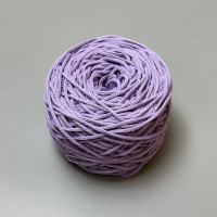 Lilac cotton braided round cord, 3 mm