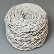 Linen cotton braided round cord, 4 mm