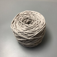 Linen cotton braided round cord, 3 mm
