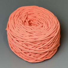 Персик бавовняний плетений круглий шнур, 4 мм