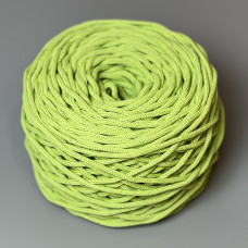 Pistachio cotton braided round cord, 4 mm