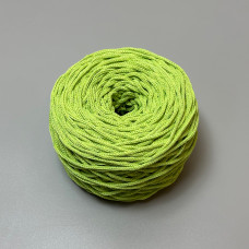 Pistachio cotton braided round cord, 3 mm