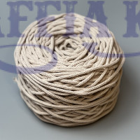 Имбирь хлопковый плетеный круглый шнур, 4 мм.