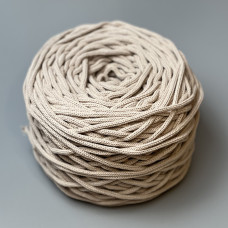 Имбирь хлопковый плетеный круглый шнур, 4 мм.