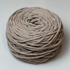 Латте хлопковый плетеный круглый шнур, 4 мм