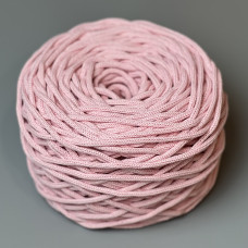 Tea rose cotton braided round cord, 4 mm