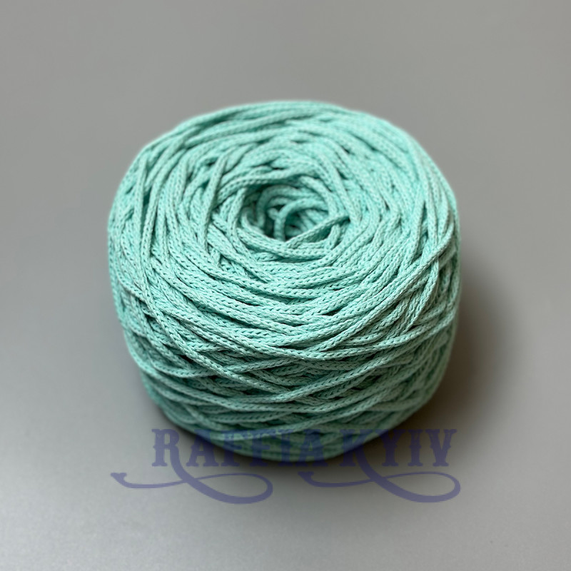 Тіфані бавовняний плетений круглий шнур, 3 мм