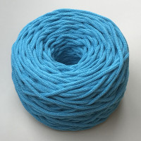 Turquoise 4 mm cotton braided round cord Allcords