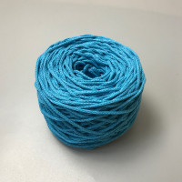 Turquoise cotton braided round cord, 3 mm