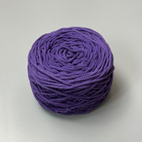 Фіолетовий бавовняний плетений круглий шнур, 3 мм