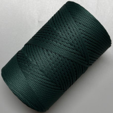 3 mm soft ribbon Emerald polyester cord