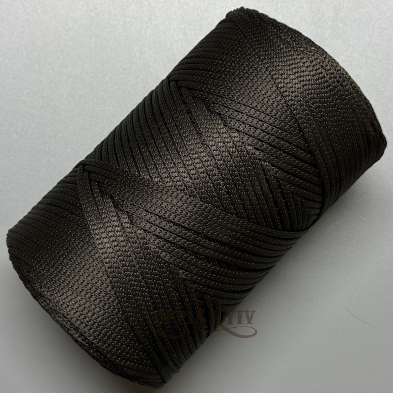 3 mm soft ribbon Black Brown polyester cord