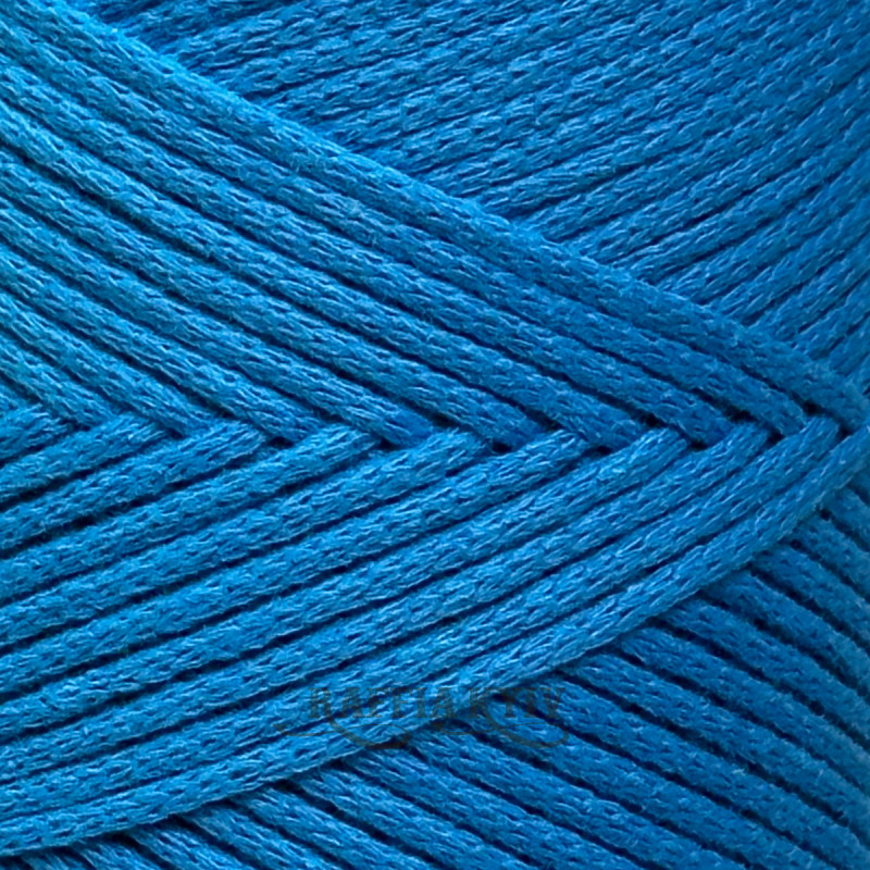 Лазурный хлопковый шнур Raffia™ Kyiv для макраме и вязания, 2 мм