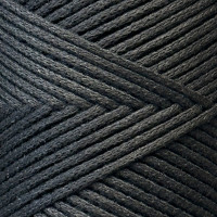 Черный хлопковый шнур, 2 мм