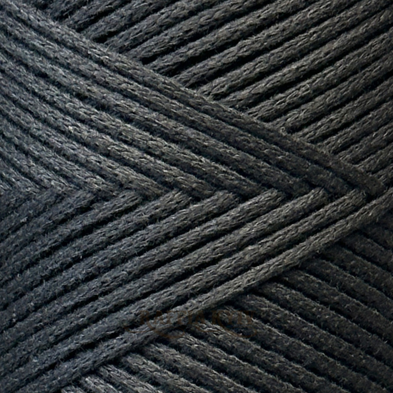 Черный хлопковый шнур Raffia™ Kyiv для макраме и вязания, 2 мм